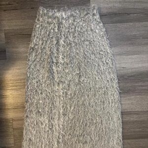 Elegant Gray Textured Skirt